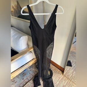 Superdown Black Mesh Chemise